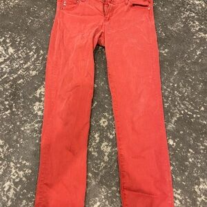 AG Adriano Goldschmied Vibrant Red Denim
